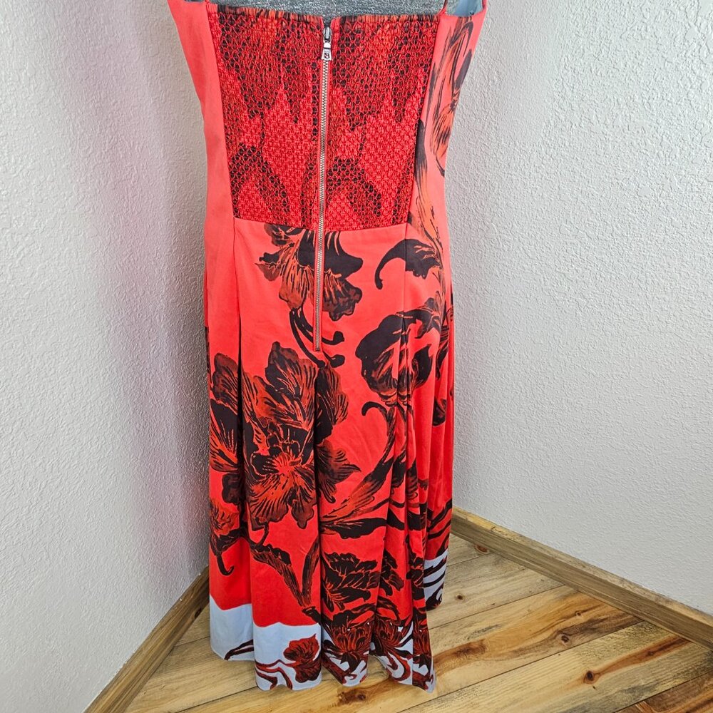 Alice & Olivia By Stacey Benet Isabelle Floral Red Gown Size 14 NEW! - Picture 13 of 16